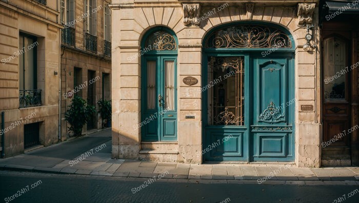 Charming Blue Doors of a Historic French City Residence