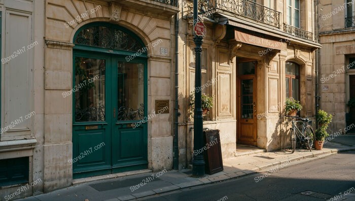 Charming Entrance of a Historic French City Residence