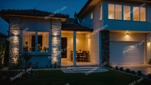 Charming Evening Ambiance of a French Riviera Home Near Nice