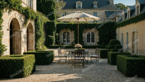 Charming French Country Estate with Elegant Garden and Courtyard