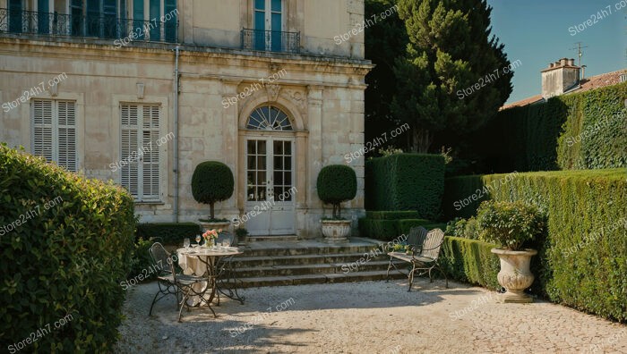 Charming French Country Manor with Elegant Patio and Gardens