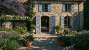 Charming French Stone House with Lavender Garden and Shutters