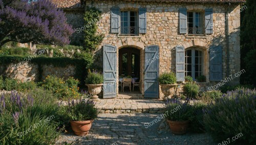 Charming French Stone House with Lavender Garden and Shutters