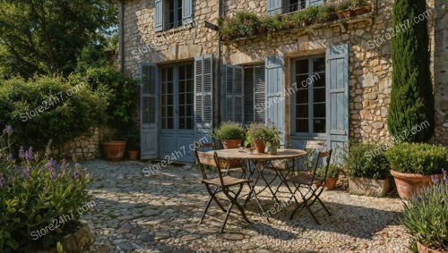 Charming French Stone House with Rustic Courtyard Ambiance