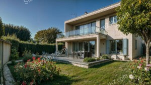 Charming French Suburban Home with Beautiful Garden Views