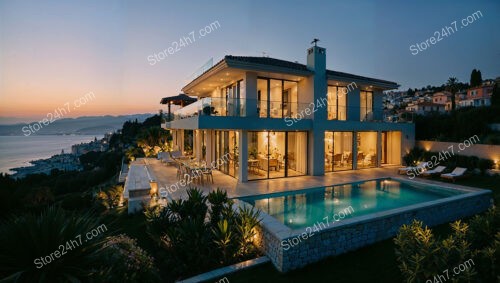 Cliffside Villa Overlooking the Mediterranean Near Nice, France