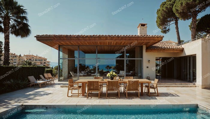 Coastal Villa with Pool and Spacious Outdoor Dining Area