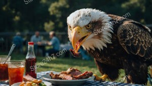 Eagle's Audacious Picnic Raid Captured in Vivid, Stunning Detail
