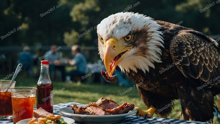 Eagle's Audacious Picnic Raid Captured in Vivid, Stunning Detail