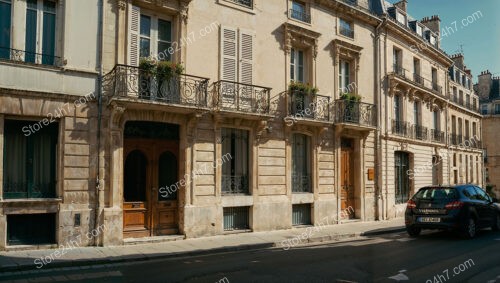 Elegant Balconies and Classic Doors in Historic French City