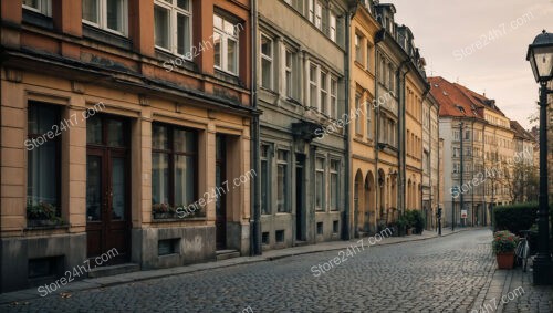 Elegant Eastern German Street with Classic Architecture