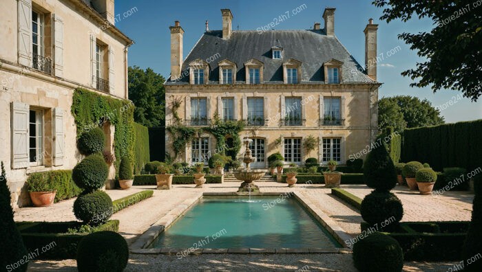 Elegant French Country Manor with Classic Architectural Details