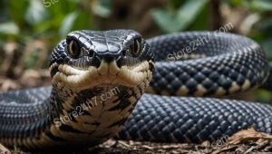 Enigmatic Eyes of the Jungle: Snake's Mesmerizing Gaze Captured