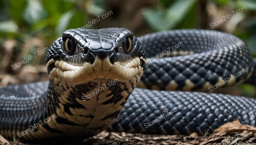 Enigmatic Eyes of the Jungle: Snake's Mesmerizing Gaze Captured