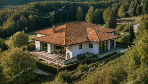 Expansive Countryside Villa with Panoramic Forest Views