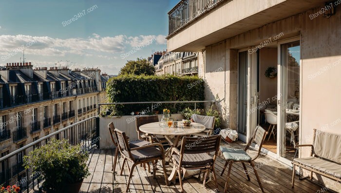 Experience Luxurious Living on a Parisian Apartment Terrace