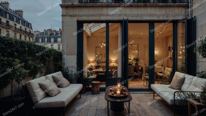 French City Apartment Terrace Perfect for Evening Relaxation