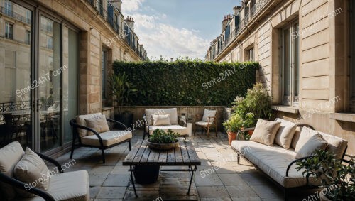 French City Apartment Terrace with Inviting Outdoor Seating