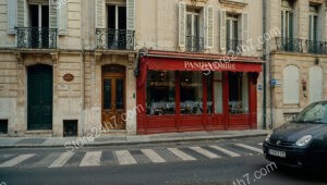 French City Residence with Inviting Red and Green Entrances