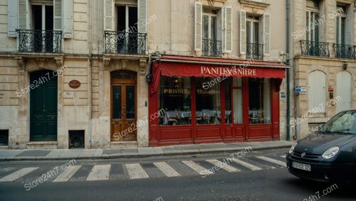 French City Residence with Inviting Red and Green Entrances