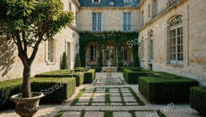 French Country Manor with Charming Courtyard and Gardens