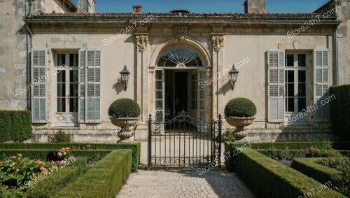 French Country Mansion with Manicured Gardens and Classic Charm