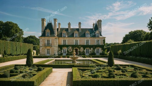 French Manor with Stunning Gardens and Elegant Architecture