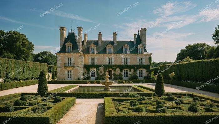 French Manor with Stunning Gardens and Elegant Architecture