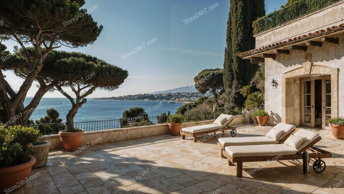 French Riviera Villa with Panoramic Mediterranean Sea Views