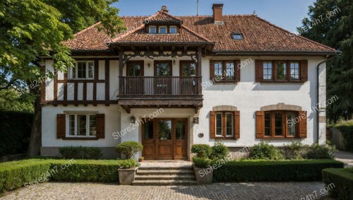 Grand Countryside House with Balcony and Greenery