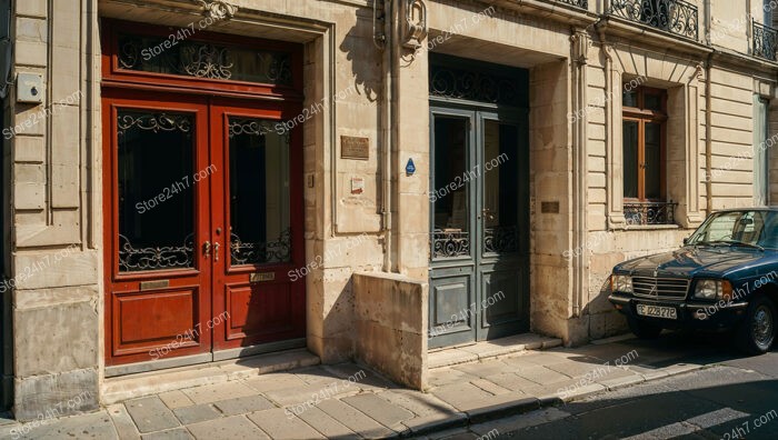 Historic Residential Entrances in the Heart of a French City