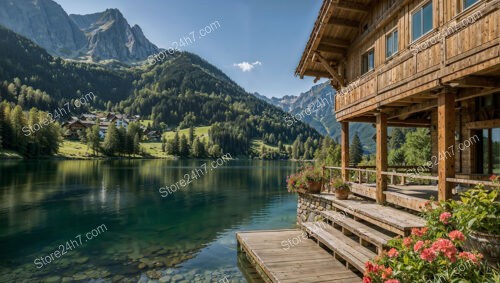 Idyllic Alpine Lodge by the Lake and Mountains