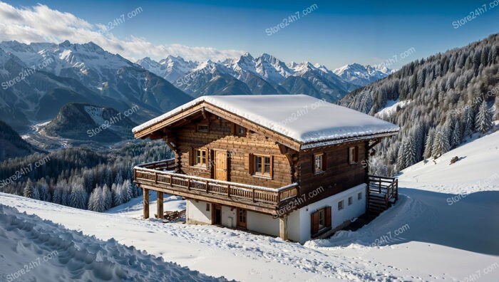 Idyllic Winter Chalet with Breathtaking Alpine Views