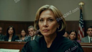 Judge's Intense Focus Captures the Essence of Courtroom Authority