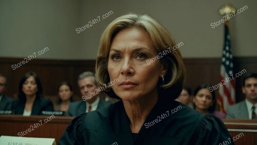 Judge's Intense Focus Captures the Essence of Courtroom Authority