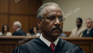 Judge's Steely Gaze Reflects Gravity in American Courtroom Drama