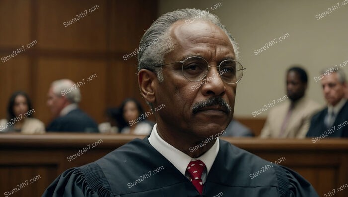 Judge's Steely Gaze Reflects Gravity in American Courtroom Drama