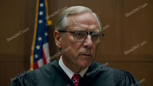 Judge's Stern Expression Reflects Solemn Judicial Proceedings