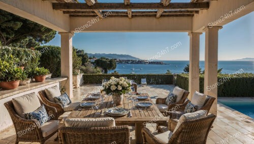 Luxurious French Riviera Villa with Stunning Sea View Terrace