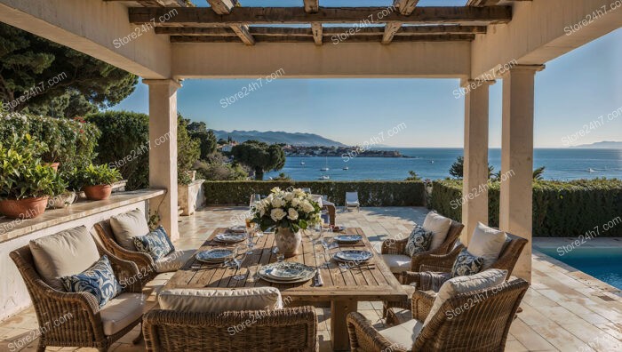 Luxurious French Riviera Villa with Stunning Sea View Terrace