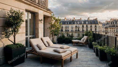 Luxurious French Terrace Overlooking Beautiful City Views