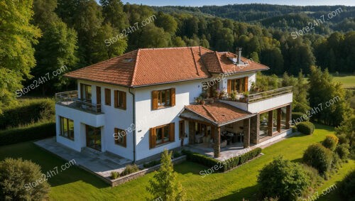 Luxurious Hillside Home with Panoramic Forest Views