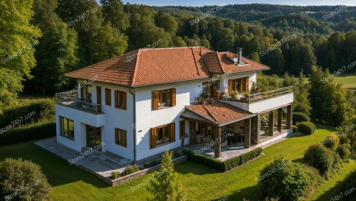 Luxurious Hillside Home with Panoramic Forest Views