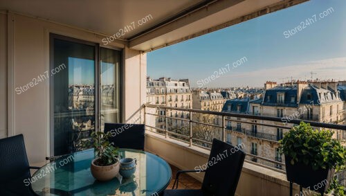 Luxurious Parisian Apartment Terrace with Panoramic City Views