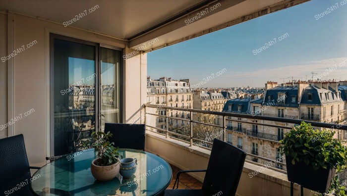 Luxurious Parisian Apartment Terrace with Panoramic City Views