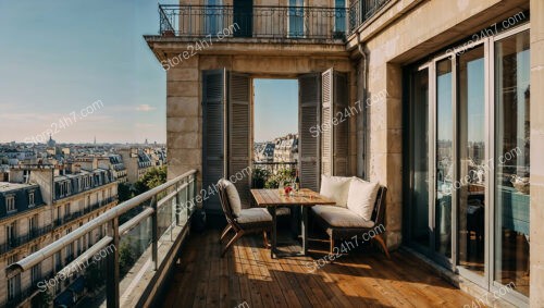 Luxurious Parisian Terrace with Stunning Panoramic City Views