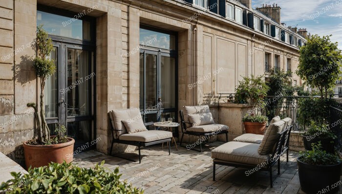 Luxurious Urban Terrace with Scenic Views in French City