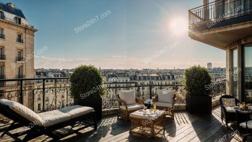 Luxury Paris Apartment Terrace with Stunning City Views