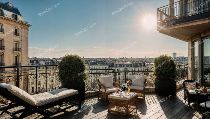 Luxury Paris Apartment Terrace with Stunning City Views