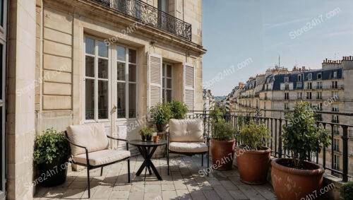 Luxury Terrace in Stunning Central French City Apartment